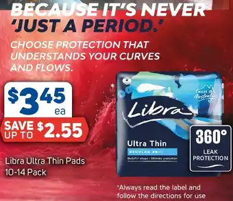 Foodland Libra Ultra Thin Pads offer