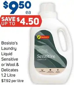 Foodland Bosisto's Laundry Liquid Sensitive or Wool & Delicates offer