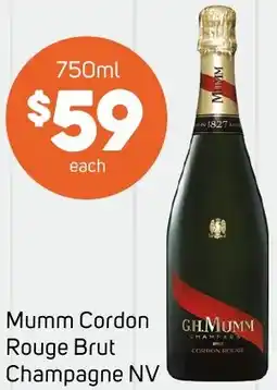 Foodland Mumm Cordon Rouge Brut Champagne NV offer