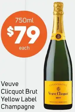 Foodland Veuve Clicquot Brut Yellow Label Champagne offer