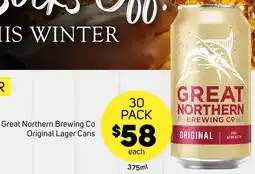 Foodland Great Northern Brewing Co Original Lager Cans offer