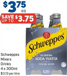 Foodland Schweppes Mixers Drinks offer