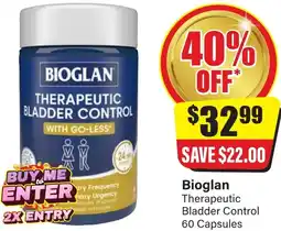 Chemist Discount Centre Bioglan Therapeutic Bladder Control offer