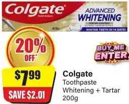 Chemist Discount Centre Colgate Toothpaste Whitening + Tartar offer