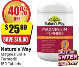 Chemist Discount Centre Nature's Way Magnesium + Turmeric offer