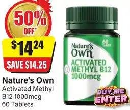 Chemist Discount Centre Nature's Own Activated Methyl B12 offer
