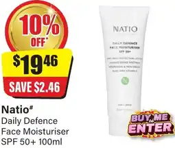 Chemist Discount Centre Natio Daily Defence Face Moisturiser SPF 50+ offer
