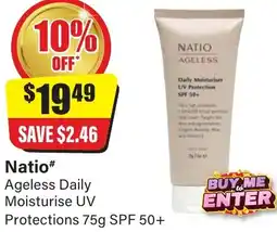 Chemist Discount Centre Natio Ageless Daily Moisturise UV Protections SPF 50+ offer