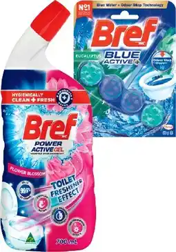 IGA Bref Rim Block Toilet Cleaner 50g or Gel 600‑700mL Selected Varieties offer