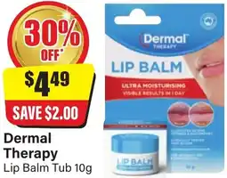 Chemist Discount Centre Dermal Therapy Lip Balm Tub offer