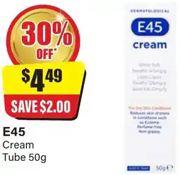 Chemist Discount Centre E45 Cream Tube offer