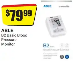 Chemist Discount Centre ABLE B2 Basic Blood Pressure Monitor offer