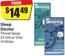 Chemist Discount Centre Sleep Doctor Throat Spray or Oral offer