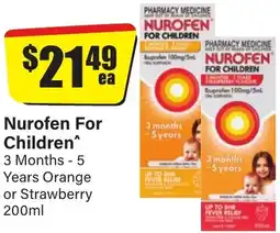 Chemist Discount Centre Nurofen For Children offer