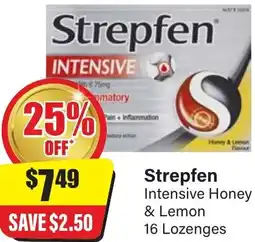 Chemist Discount Centre Strepfen Intensive Honey & Lemon offer