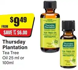 Chemist Discount Centre Thursday Plantation Tea Tree Oil offer