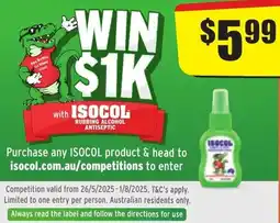 Chemist Discount Centre Isocol rubbing alcohol antiseptic offer