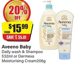 Chemist Discount Centre Aveeno Baby Daily wash & Shampoo offer