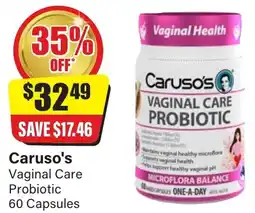 Chemist Discount Centre Caruso's Vaginal Care Probiotic offer