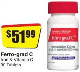 Chemist Discount Centre Ferro-grad C Iron & Vitamin C offer