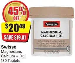 Chemist Discount Centre Swisse Magnesium, Calcium+D3 offer
