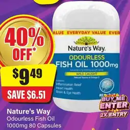 Chemist Discount Centre Nature's Way Odourless Fish Oil offer