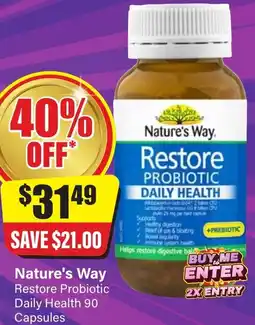 Chemist Discount Centre Nature's Way Restore Probiotic Daily Health offer