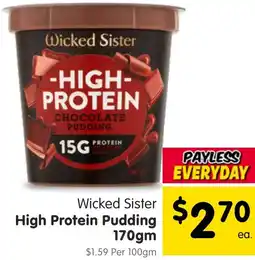 Spar Wicked Sister High Protein Pudding offer
