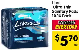 Spar Libra Ultra Thin Sanitary Pads offer