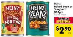 Spar Heinz Baked Bean or Spaghetti offer