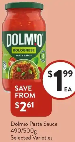 Foodworks Dolmio Pasta Sauce offer
