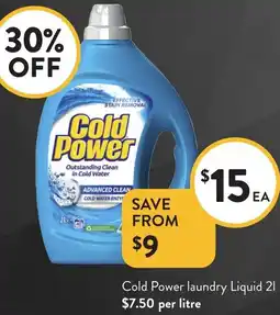 Foodworks Cold Power laundry Liquid offer
