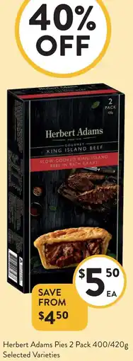 Foodworks Herbert Adams Pies offer