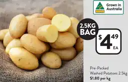 Foodworks Pre-Packed Washed Potatoes offer