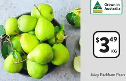 Foodworks Juicy Packham Pears offer