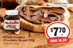 IGA Nutella Hazelnut Chocolate Spread offer