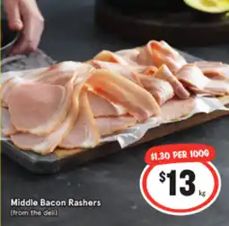 IGA Middle Bacon Rashers offer