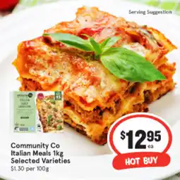 IGA Community Co Italian Meals Selected Varieties offer