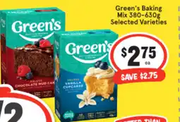 IGA Green's Baking Mix Selected Varieties offer