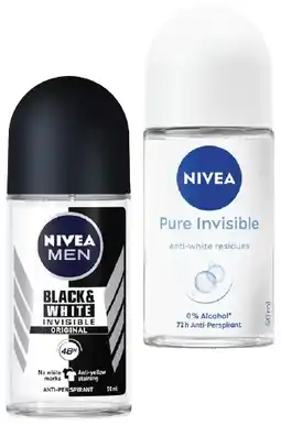 IGA Nivea Anti-Perspirant Roll On 50mL Selected Varieties offer