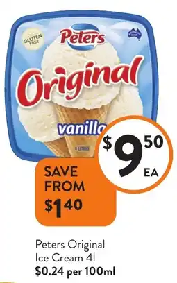 Foodworks Peters Original Ice Cream offer