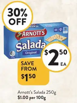 Foodworks Arnott's Salada offer