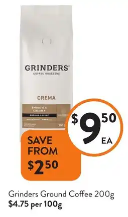 Foodworks Grinders Ground Coffee offer