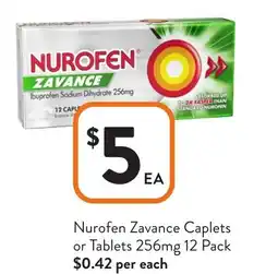 Foodworks Nurofen Zavance Caplets or Tablets offer