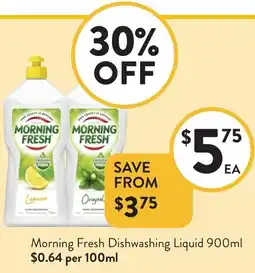 Foodworks Morning Fresh Dishwashing Liquid offer