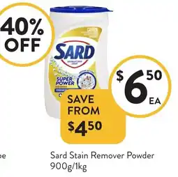 Foodworks Sard Stain Remover Powder offer