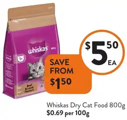 Foodworks Whiskas Dry Cat Food offer
