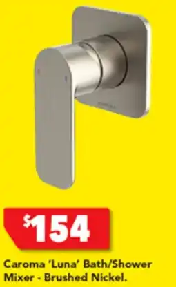 Harvey Norman Caroma 'Luna' Bath/Shower Mixer - Brushed Nickel offer