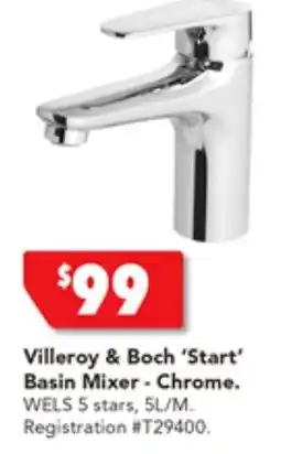 Harvey Norman Villeroy & Boch 'Start' Basin Mixer - Chrome offer