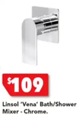 Harvey Norman Linsol 'Vena' Bath/Shower Mixer - Chrome offer